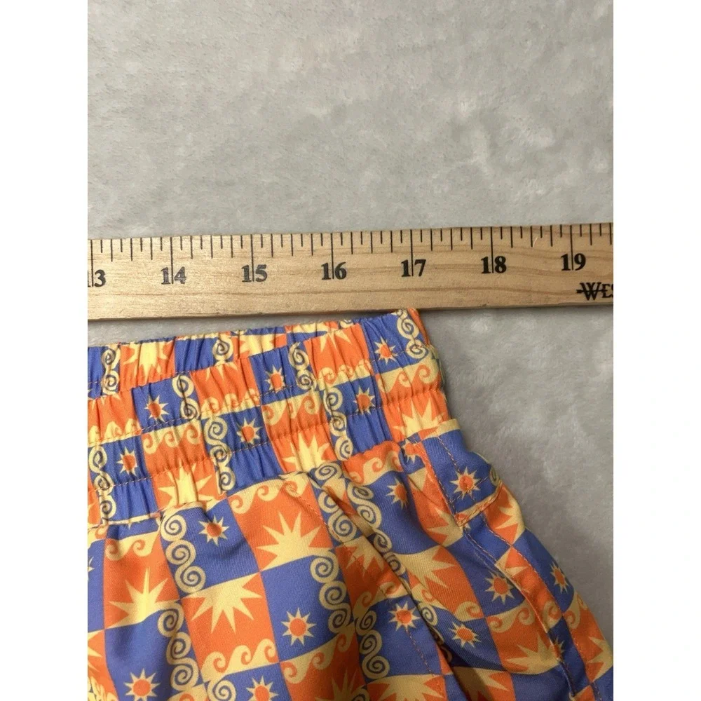 Kulani Kini's Swim Trunks Mens 2XL Celestial Sun AOP Pattern Funky Pool Shorts